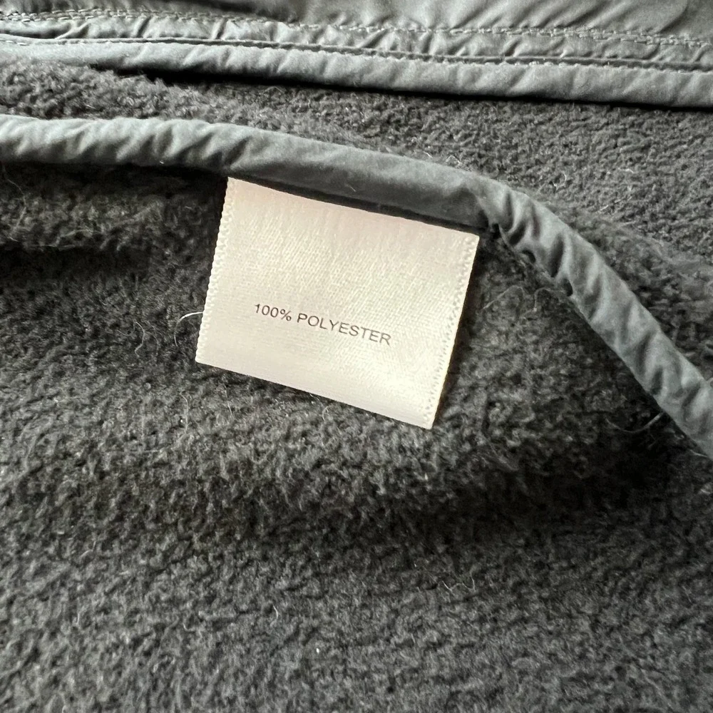 Peter Millar Micro Shearling Fleece Jacket Mens L Black Full Zip Golf Layer